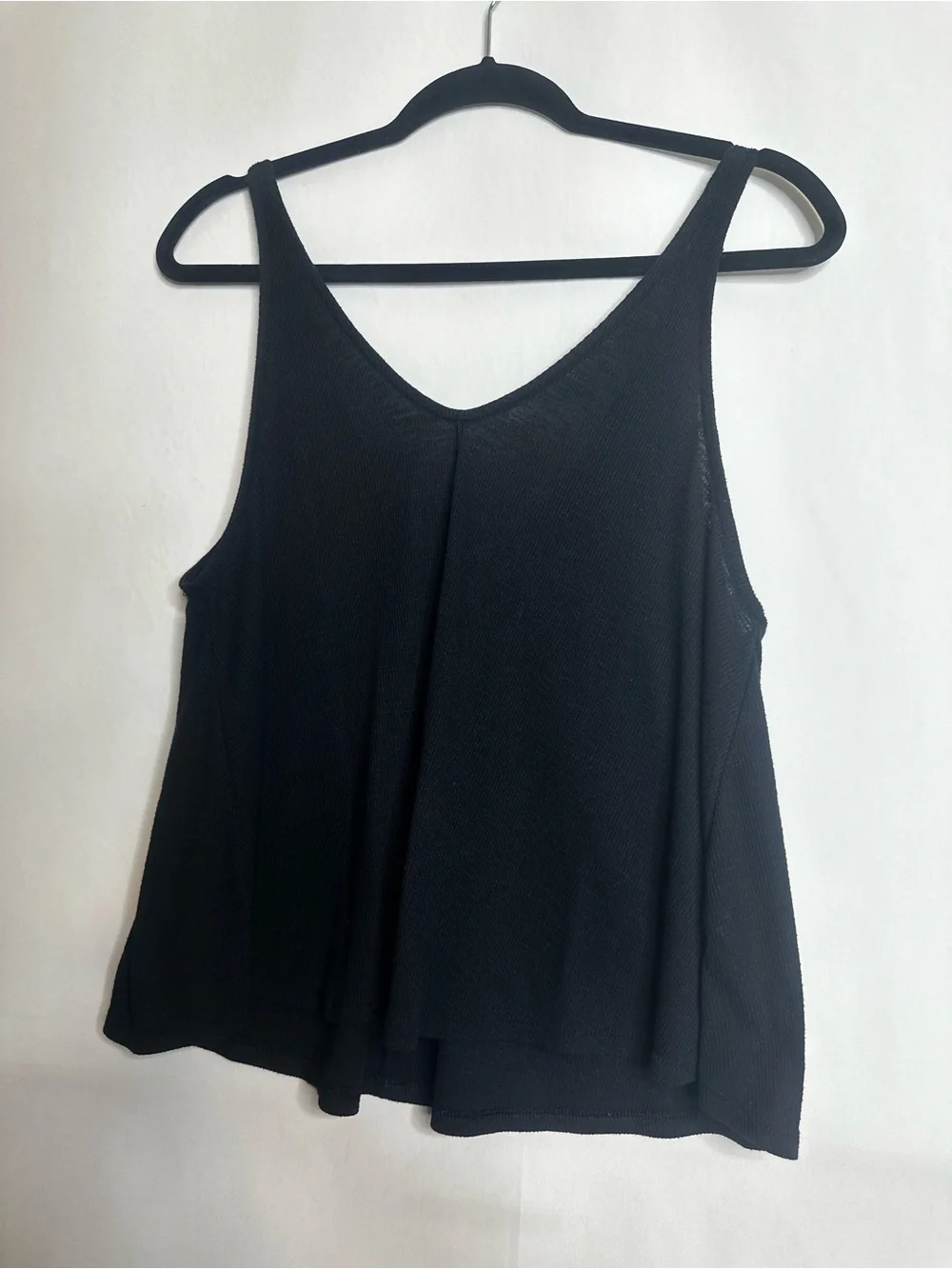 Free People Black V-Neck Swing Tank